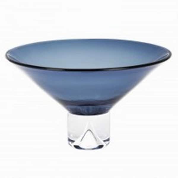 12 Mouth Blown Crystal Midnight Blue Centerpiece  Bowl
