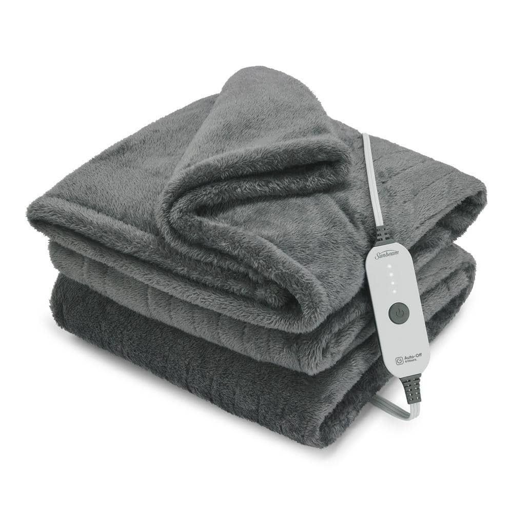 Sunbeam heated plush blanket sale