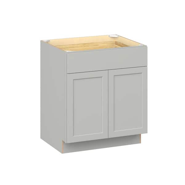 Emerson Whisper Gray Base 1 drawer with 2 door Ready to Assemble Kitchen Cabinet (30 in. W x 34.5 in. H x 24 in. D)