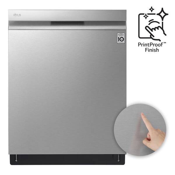 LG Electronics 24 in. PrintProof Stainless Steel Top Control Built-In Smart  Dishwasher with Stainless Steel Tub and QuadWash, 44 dBA LDP6810SS - The  Home Depot