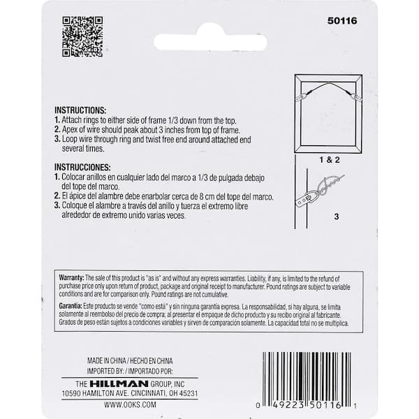 OOK 9 ft. 100 lb. Stainless Steel Hanging Wire 50116 - The Home Depot