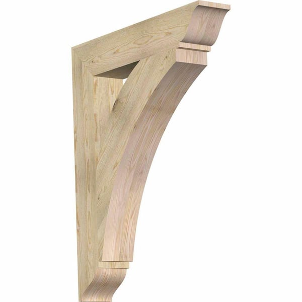 Ekena Millwork 6 in. x 42 in. x 34 in. Douglas Fir Thorton Traditional Rough Sawn Bracket