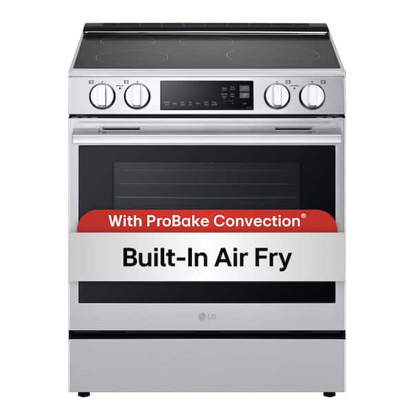 30 in. 6.3 cu. ft. Smart 4-Element Induction Slide-In Range Stainless Steel with ProBake Convection, Air Fry