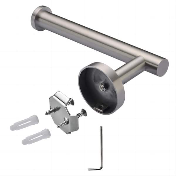 Aoibox Wall Mounted Toilet Paper Holder in Brushed Nickel Stainless Steel Rustproof Single Post Tissue Roll Holder