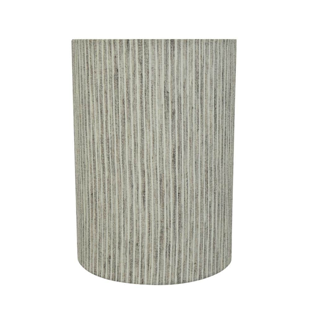 8 in. x 11 in. Light Grey with Striped Pattern Drum/Cylinder Lamp Shade price history on PriceWatchPro