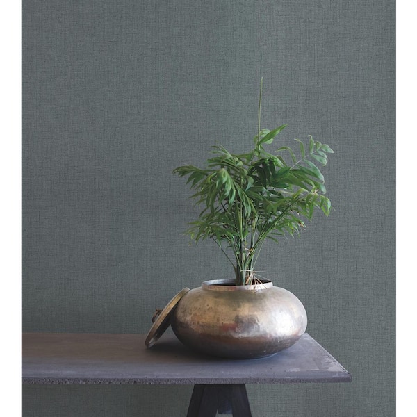 Rugged Linen Juniper Blue Wallpaper