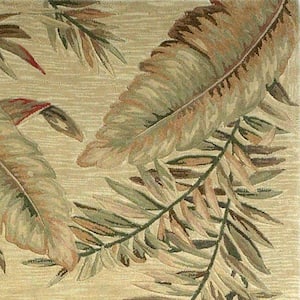 Antique Ferns Ivory 8 ft. 6 in. x 11 ft. 6 in. Area Rug