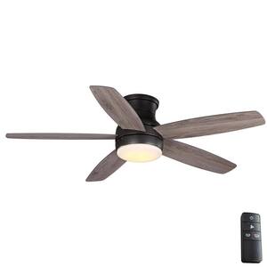 Ashby Park 52 in. White Color Changing Integrated LED Bronze Ceiling Fan with Light Kit and Remote Control