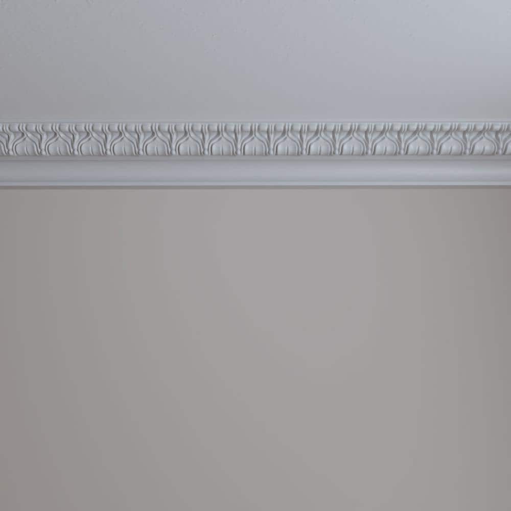 94.5" White Polyurethane Sequential Crown Moulding