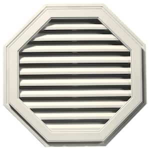 32 in. x 32 in. Octagon Beige/Bisque Plastic Weather Resistant Gable Louver Vent