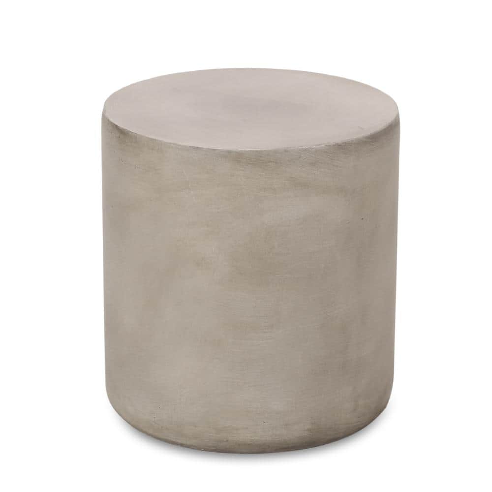 15.75 in. Light Gray Concrete Outdoor End Table with Cylindrical Design price history on PriceWatchPro