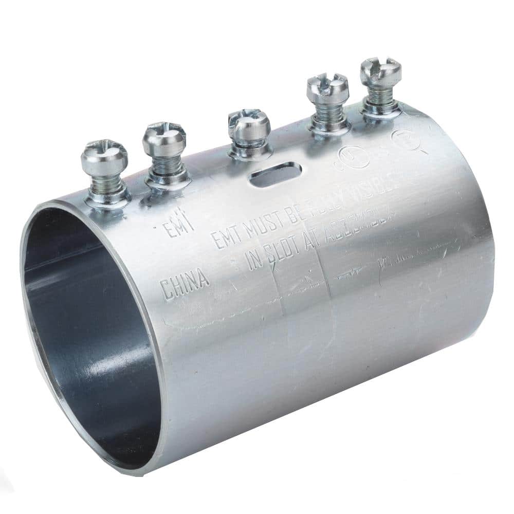 BRIDGEPORT 3 in. MightyAlign Steel Slip EMT Couplings (2Pack) 247SLP