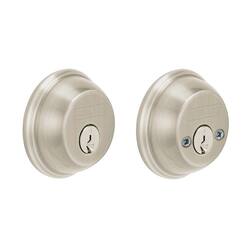 Schlage B62 Series Satin Nickel Double Cylinder Deadbolt Certified Highest for Security and Durability
