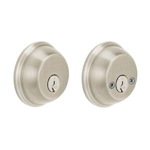 B62 Series Satin Nickel Double Cylinder Deadbolt Certified Highest for Security and Durability
