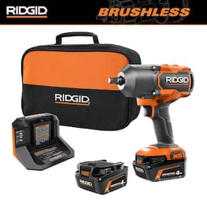 18V Brushless Cordless 4-Mode 1/2 in. High-Torque Impact Wrench Kit with (2) 4.0 Ah Lithium-Ion Batteries and Charger