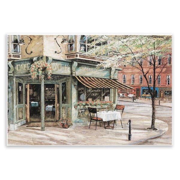 Stupell Industries City Corner Cafe by Ruane Manning Unframed Architecture Graphic Art Print 13 in. x 19 in.