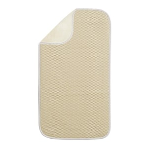 iDry Mini 18 in. x 9 in. Kitchen Mat Solid in Wheat/Ivory