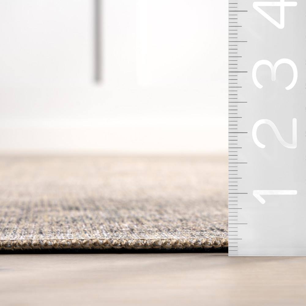 Else Dark Beige Synthetic Traditional Medallion 4' x 6' Area Rug