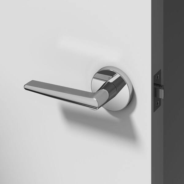 Okun Halo Metal Chrome Passage Hall/Closet Flat Door Handle with