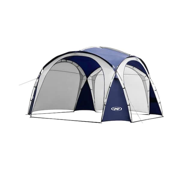 Zeus & Ruta 12 ft. x 12 ft. Blue Pop-Up Canopy UPF50+ Easy Beach Tent Side Wall Waterproof Camping Trips Party, Picnics