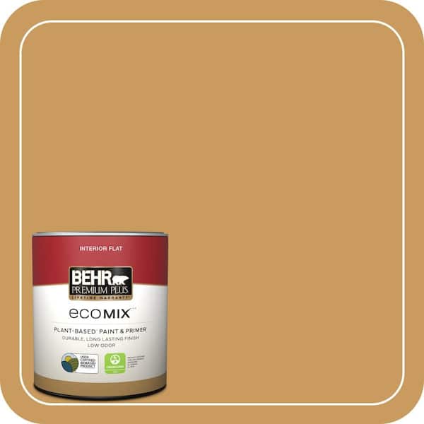 1 qt. #M280-6 Solid Gold Flat EcoMix Plant-Based Interior Paint & Primer