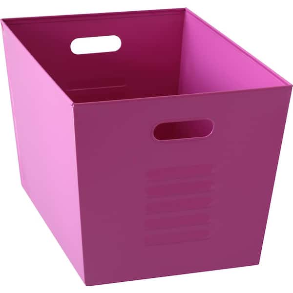 Muscle Rack 12 in. W x 11 in. H x 17 in. D Galvanized Steel Pink Utility Storage Bins (6-Pack)