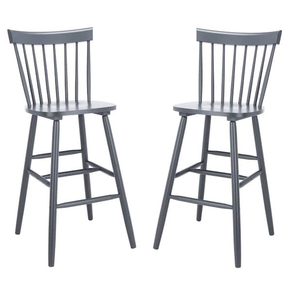 SAFAVIEH Providence 43.8 in. Gray Bar Stool (Set of 2)