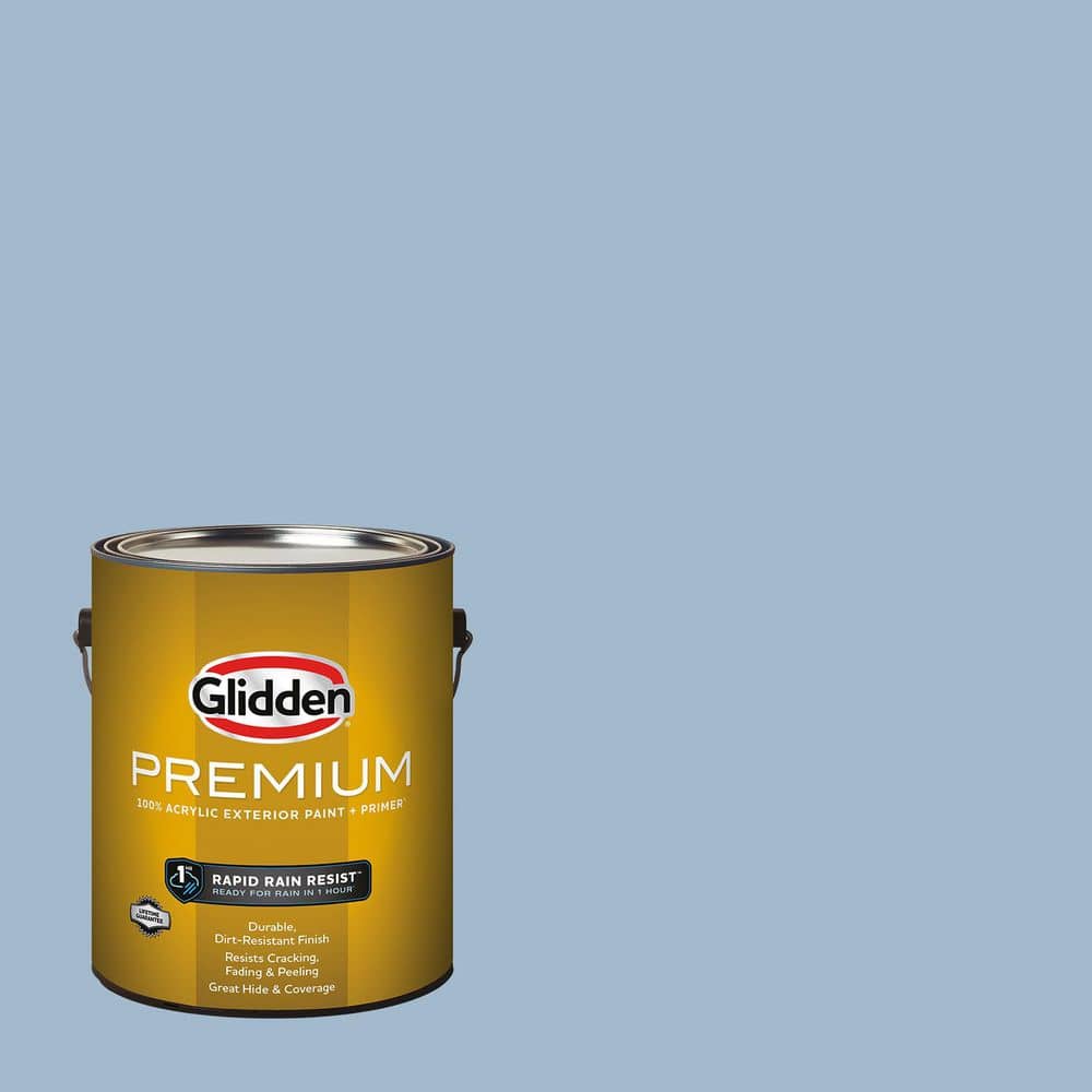 Glidden Premium 1 gal. PPG1156-3 Always Blue Semi-Gloss Exterior