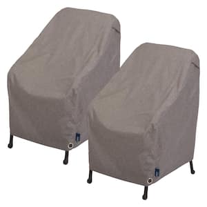 27 in. L x 34 in. W x 31 in. H, Garrison Patio Chair Cover, Waterproof, Heather Gray (2-Pack)