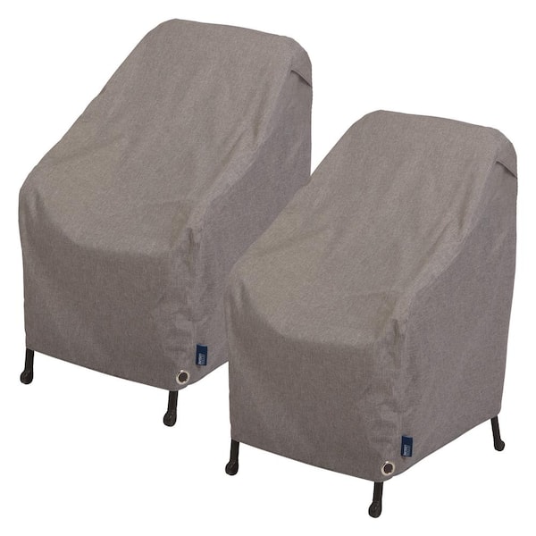 MODERN LEISURE 27 in. L x 34 in. W x 31 in. H, Garrison Patio Chair Cover, Waterproof, Heather Gray (2-Pack)