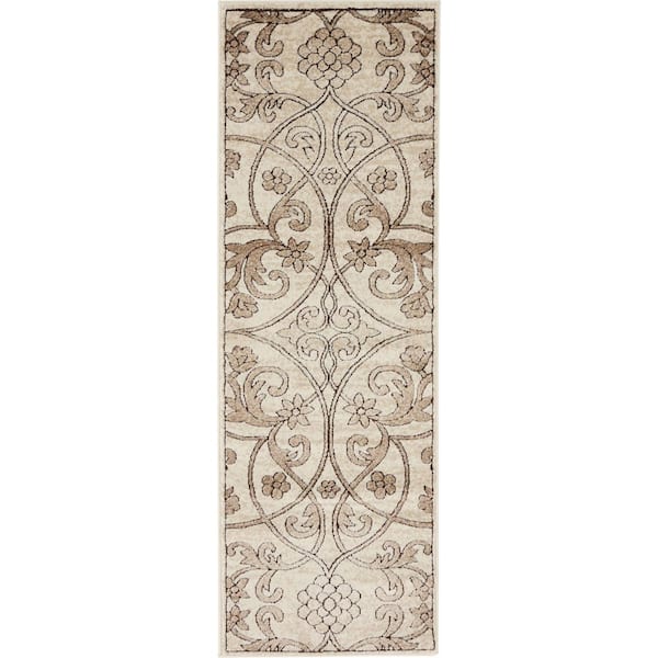 Unique Loom Rushmore Washington Dark Beige 2' 0 x 6' 0 Runner Rug
