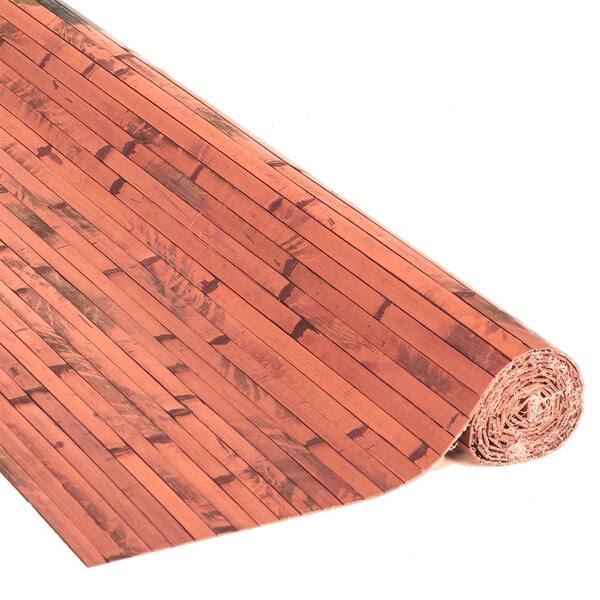 48 in. H x 96 in. L Bamboo Wainscoting Decorative Wall Paneling in Cherry