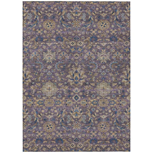 Chantille Machine Washable Indoor/Outdoor Abstract ACN2485 Purple 9 ft. x 12 ft. Area Rug