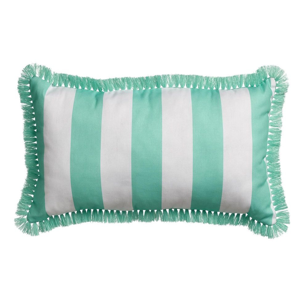 Outdoor Lumbar Pillow with Decorative Trim Manilow Cabana Stripe Lumbar price history on PriceWatchPro
