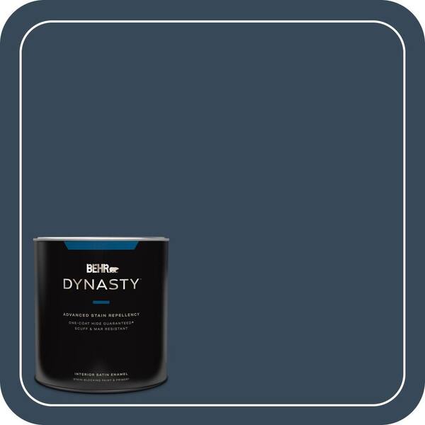 BEHR DYNASTY 1 qt. #570F-7 Midnight Dream Satin Enamel Interior Stain-Blocking Paint & Primer