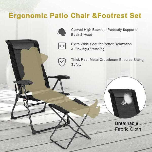 extra wide patio chairs with ottoman