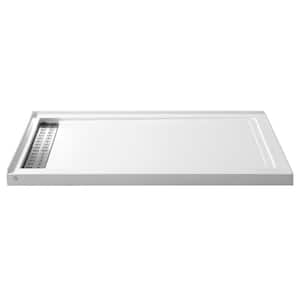 Field Series 36 in. x 60 in. Double Threshold Shower Base in White