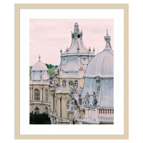 Amanti Art Paris Rooftops II by Justine Milton 21 in. W x 25 in. H. Wood Framed Wall Art Print Framed in Brown