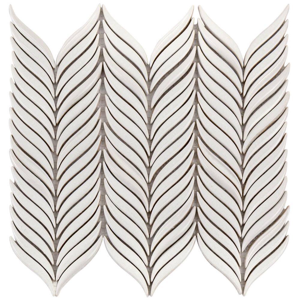 Delphi Alula Glacier White 4 in. x 0.39 in. Glazed Ceramic Mosaic Tile Sample price history on PriceWatchPro