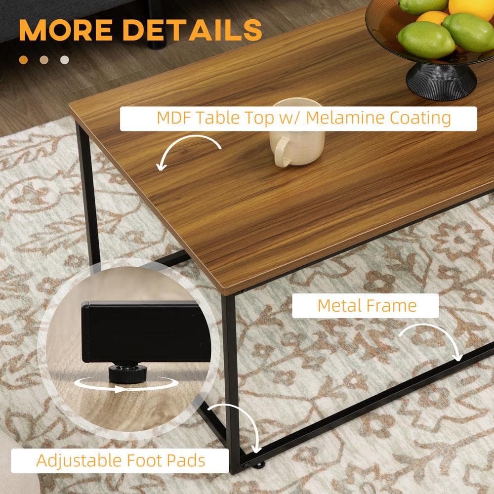 Modern Black Loop-Legged Nesting Coffee Table Set