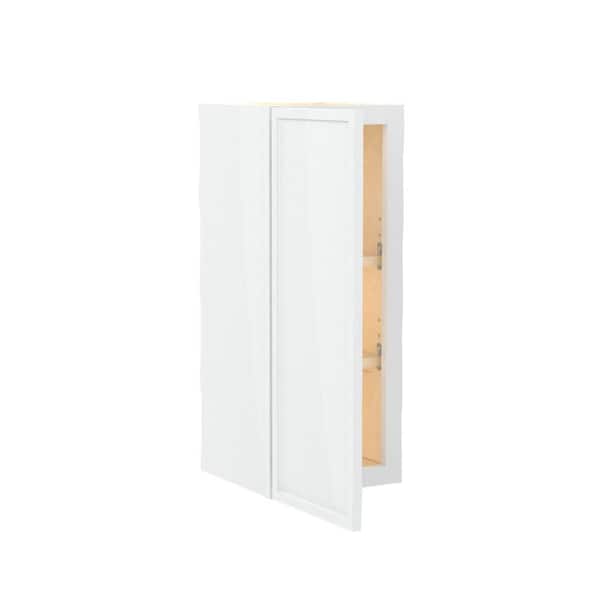 Franklin 15 in. W x 12 in. D x 30 in. H Assembled Plywood Wall Kitchen Cabinet in Vesper White with Soft Close