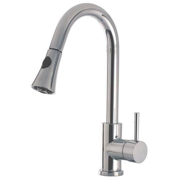 Kingston Brass Single-Handle Pull-Down Sprayer Kitchen Faucet in Chrome