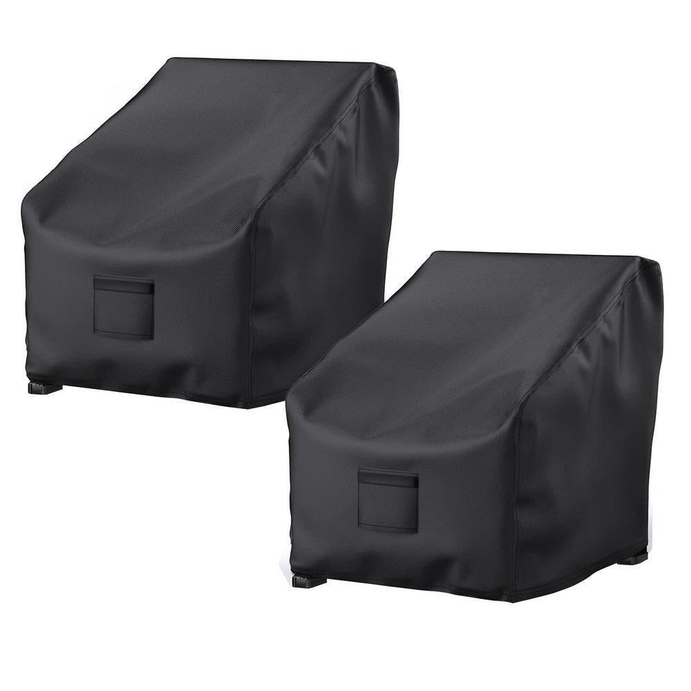 38 in. W x 31 in. D x 29 in. H Black Heavy Duty Waterproof Oxford Cloth Patio Chair Covers for Outdoor Furniture price history on PriceWatchPro