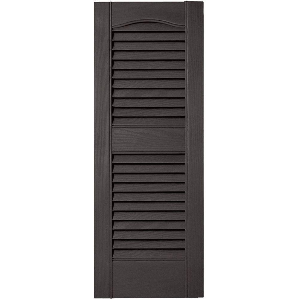 Builders Edge 12 in. x 31 in. Louvered Vinyl Exterior Builders Edge 12 in. x 31 in. Louvered Vinyl Exterior