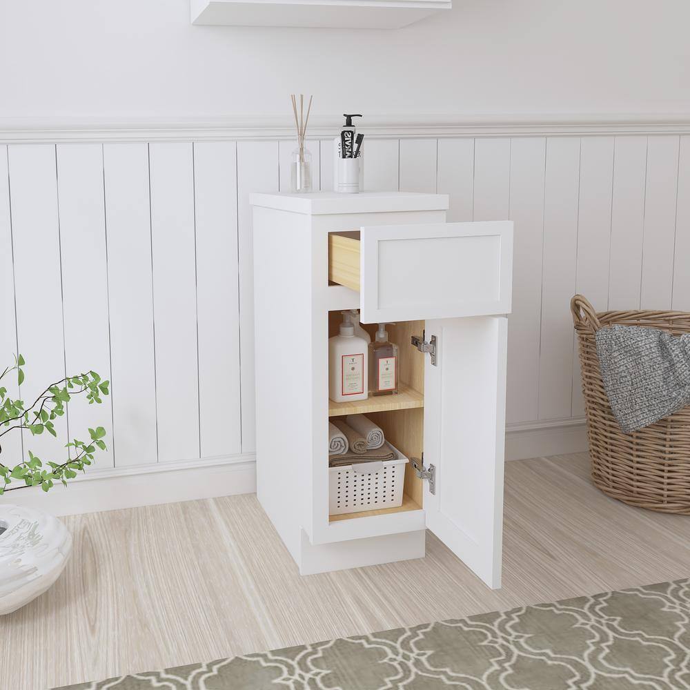 12" White Birch Plywood Freestanding Single Base Storage Cabinet