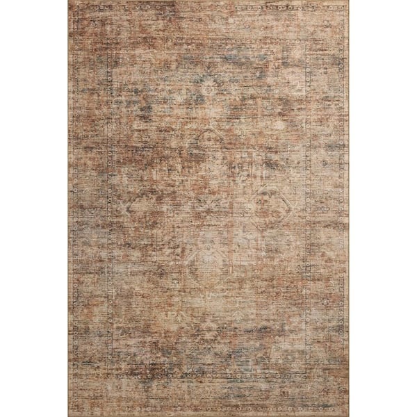 Anniston Clay/Charcoal 2 ft. 6 in. x 12 ft. Machine Washable Runner Rug