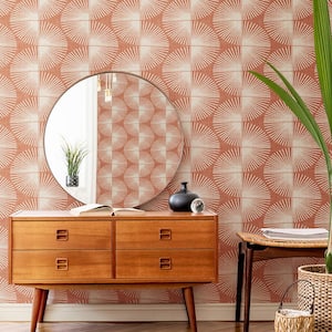 Fluted Geo Clay Peel and Stick Wallpaper