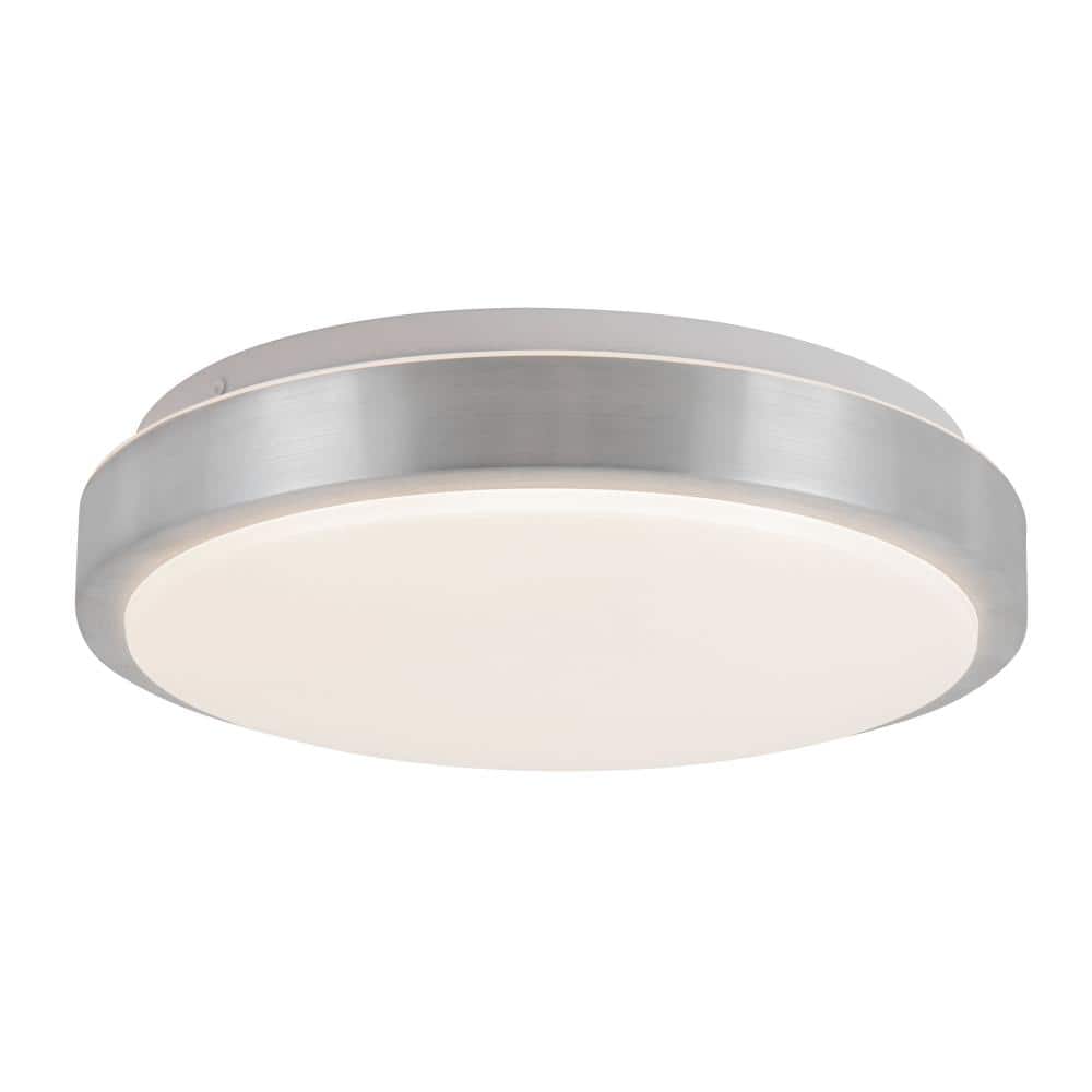 Yanis 12-in Brushed Nickel dimmable LED Flush Mount price history on PriceWatchPro