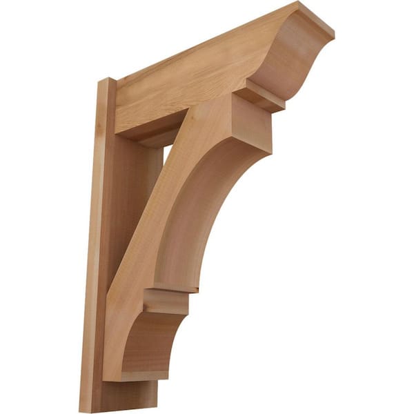 Ekena Millwork 8 in. x 30 in. x 22 in. Western Red Cedar Balboa Traditional Smooth Outlooker