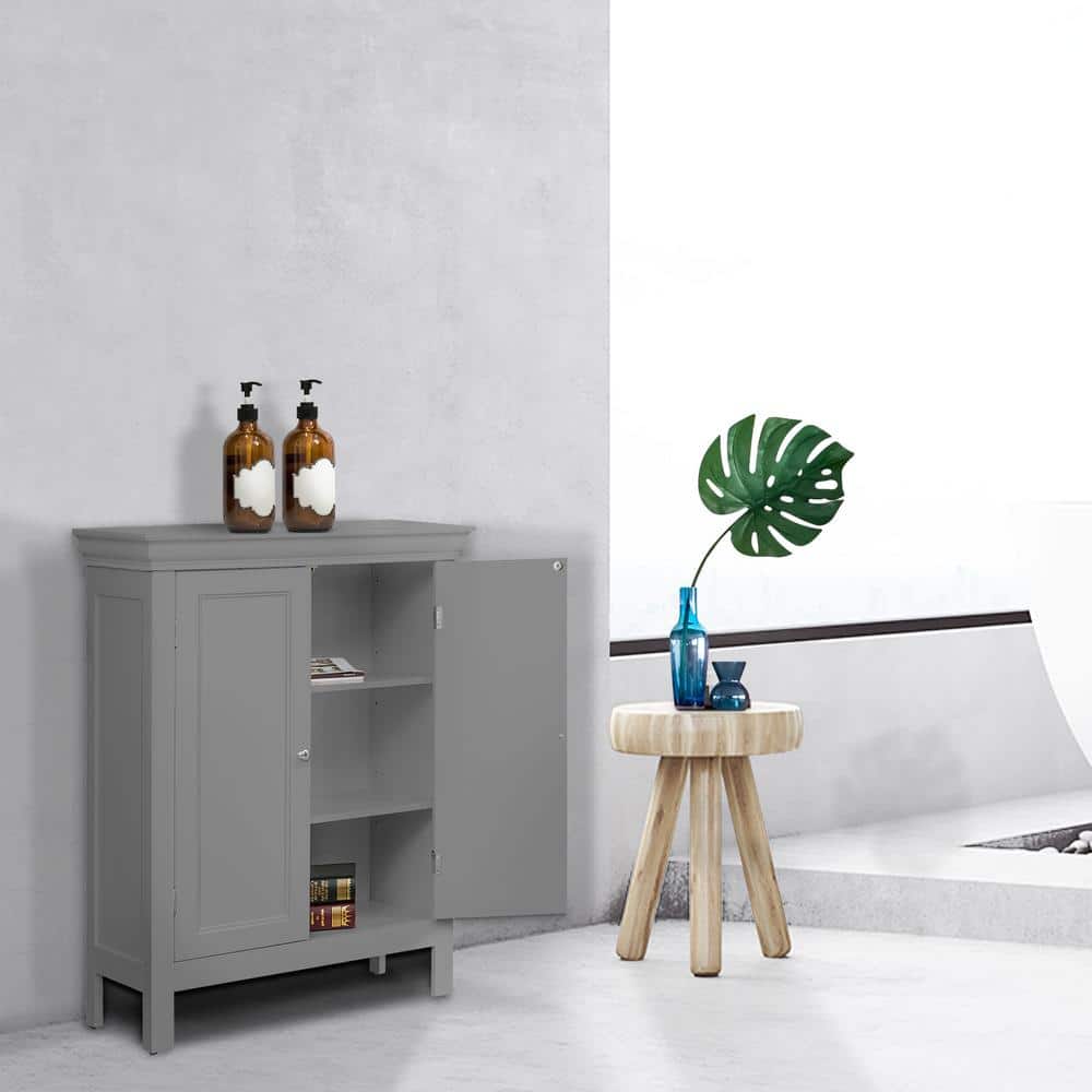 Stratford Sleek Gray Adjustable Shelving Living Room Cabinet